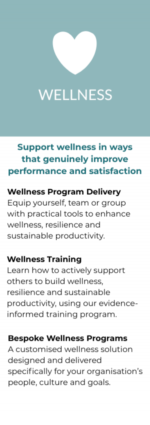 Heart icon and text related to Wellness services offered by Soulutions Consulting