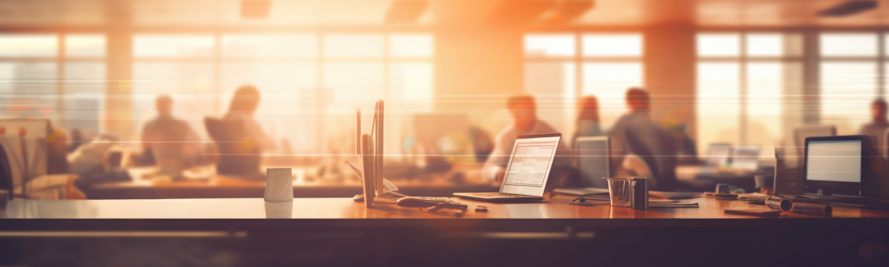 Soulutions Consulting banner image of an office space in subdued lighting